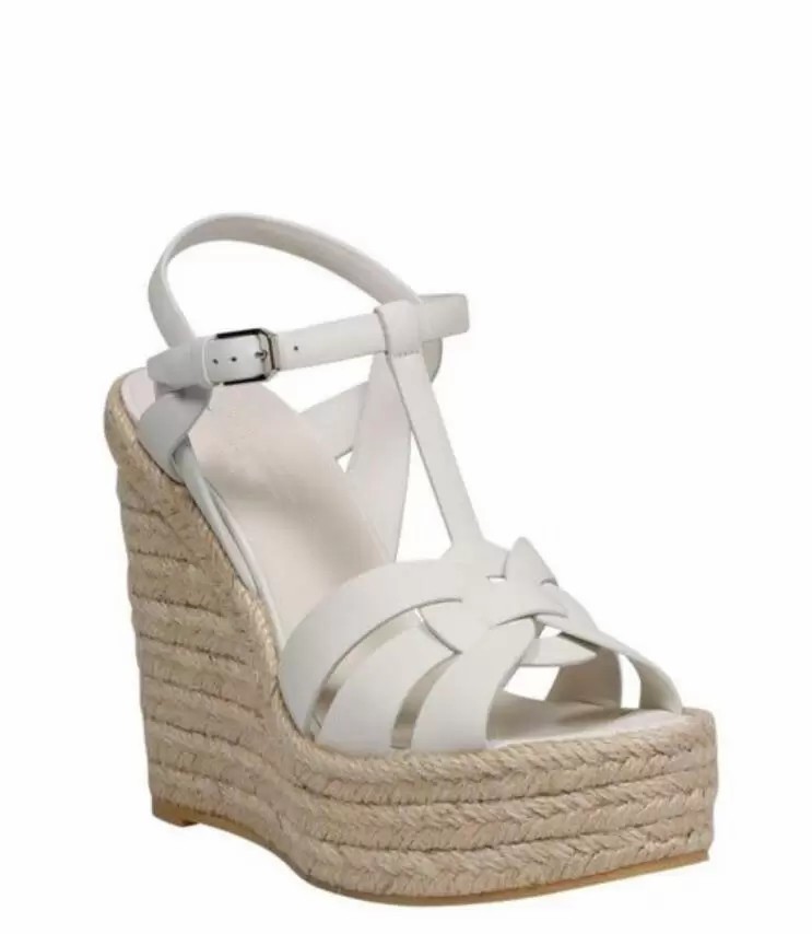 Luxury Women sandal high heels wedges shoes Tribute leather wedge espadrille sandals Luxury design summer heeled black white leathers pump
Luxury Women sandal high heels wedges shoes Tribute leather wedge espadrille sandals Luxury design summer heeled black white leathers pump
