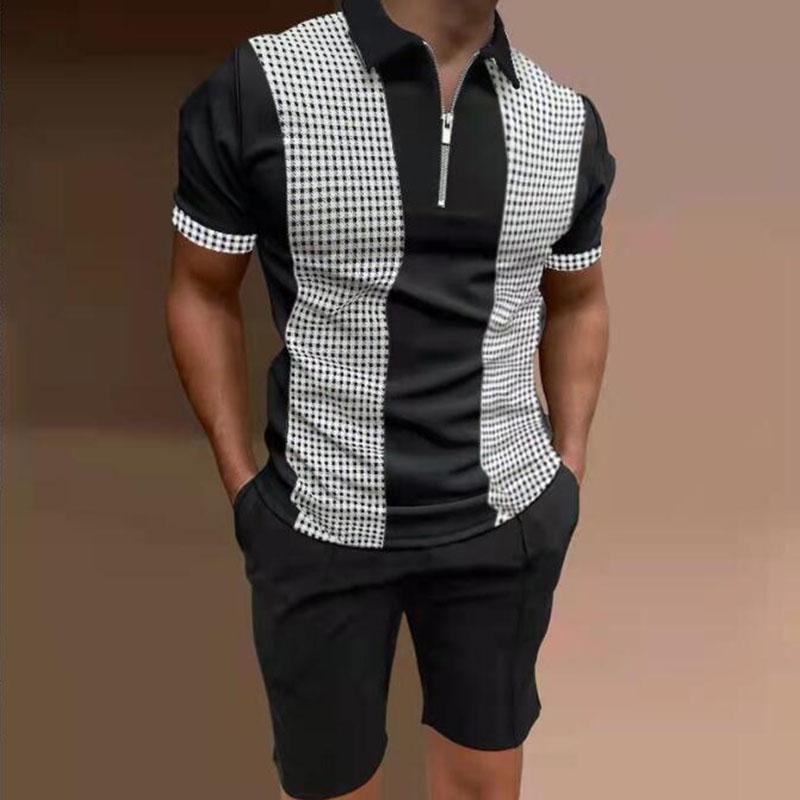 Men' Tracksuits Shirt Summer Men' Fashion Half Zipper Short-Sleeved T-Shirt Outdoor Casual Solid Color Set 2-Piece SetMen' Men'sMen, Photo color
Men' Tracksuits Shirt Summer Men' Fashion Half Zipper Short-Sleeved T-Shirt Outdoor Casual Solid Color Set 2-Piece SetMen' Men'sMen, Photo color