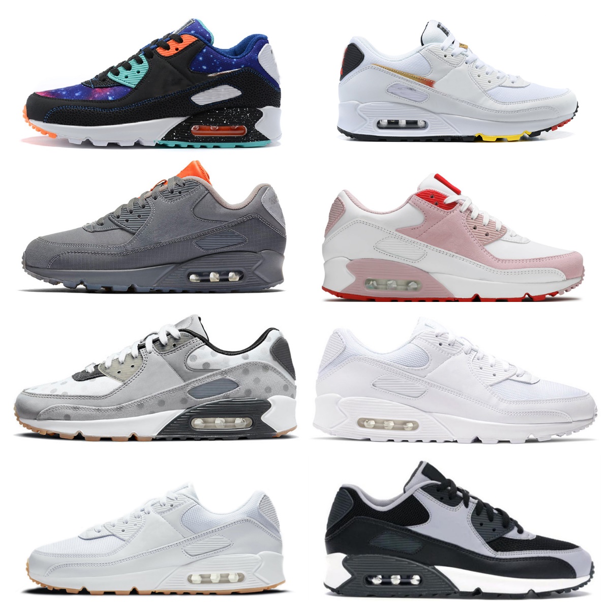 

90 Casual Shoes Classic air90 Recraft Hyper Grape Valentines Day Supernova White Black Sport Red Wolf Grey Total Orange air 90s Obsidian Laser Blue trainers Sneakers, Bubble package bag