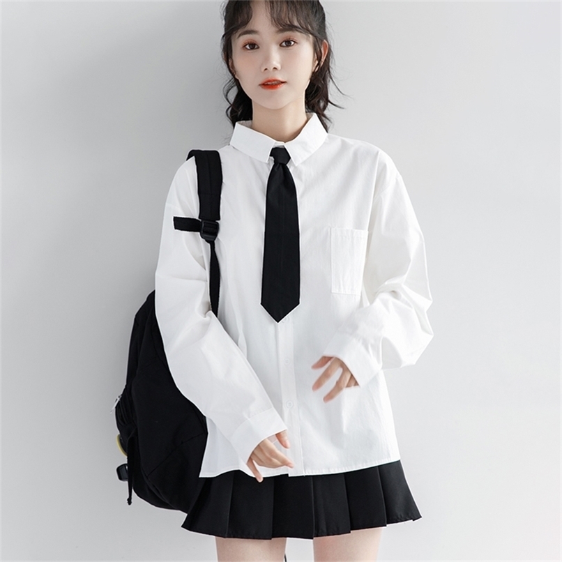 Women Blouses Shirt Long Sleeve Solid White Tops 39 Colors With Tie Bow Japanese Korean JK Style Female Shirts Lapel Blusas 220419, Style 39
Women Blouses Shirt Long Sleeve Solid White Tops 39 Colors With Tie Bow Japanese Korean JK Style Female Shirts Lapel Blusas 220419, Style 39