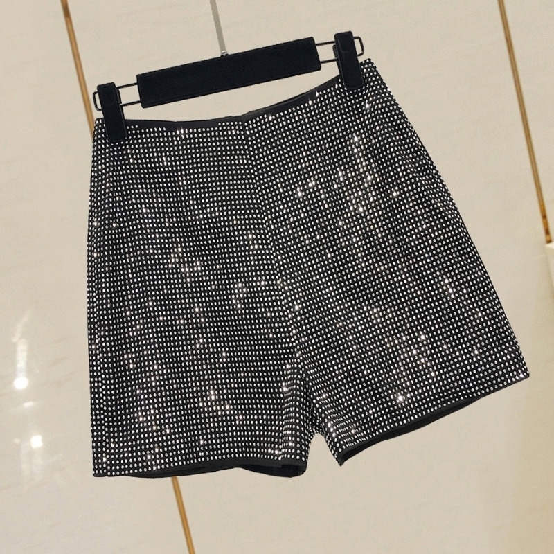 DEAT Summer Korean Heavy Industry Drilling Diamonds High Waist Women Fashion Black Short Trousers Shorts MG207 Y200403
DEAT Summer Korean Heavy Industry Drilling Diamonds High Waist Women Fashion Black Short Trousers Shorts MG207 Y200403