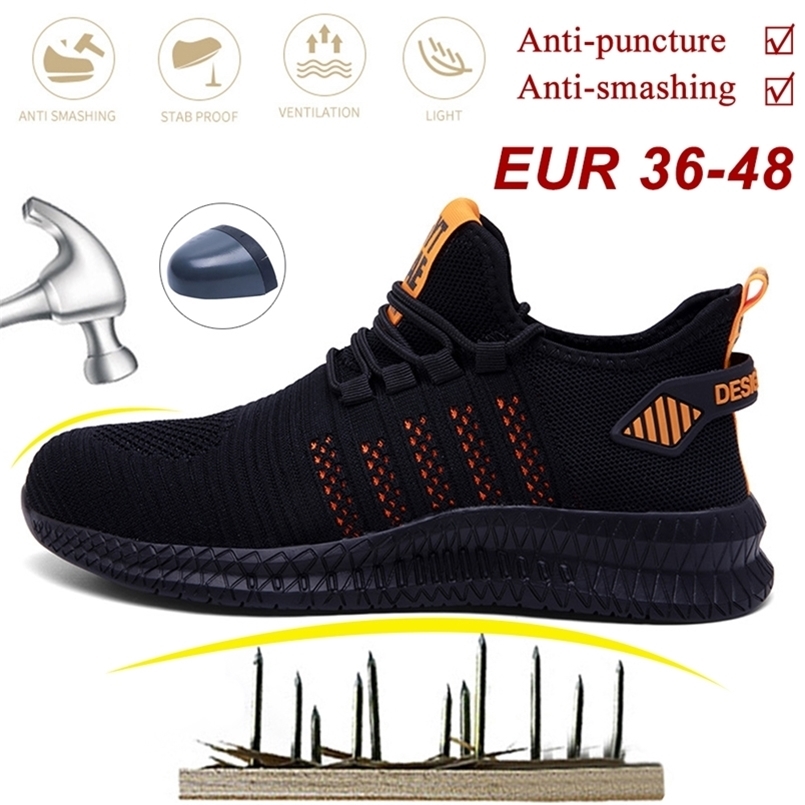 Work Safety Shoes Non-slip Waterproof Anti-smashing Steel Toe Puncture Working Boots Lightweight Fashion Sneakers For Men Women 220616, 48
Work Safety Shoes Non-slip Waterproof Anti-smashing Steel Toe Puncture Working Boots Lightweight Fashion Sneakers For Men Women 220616, 48