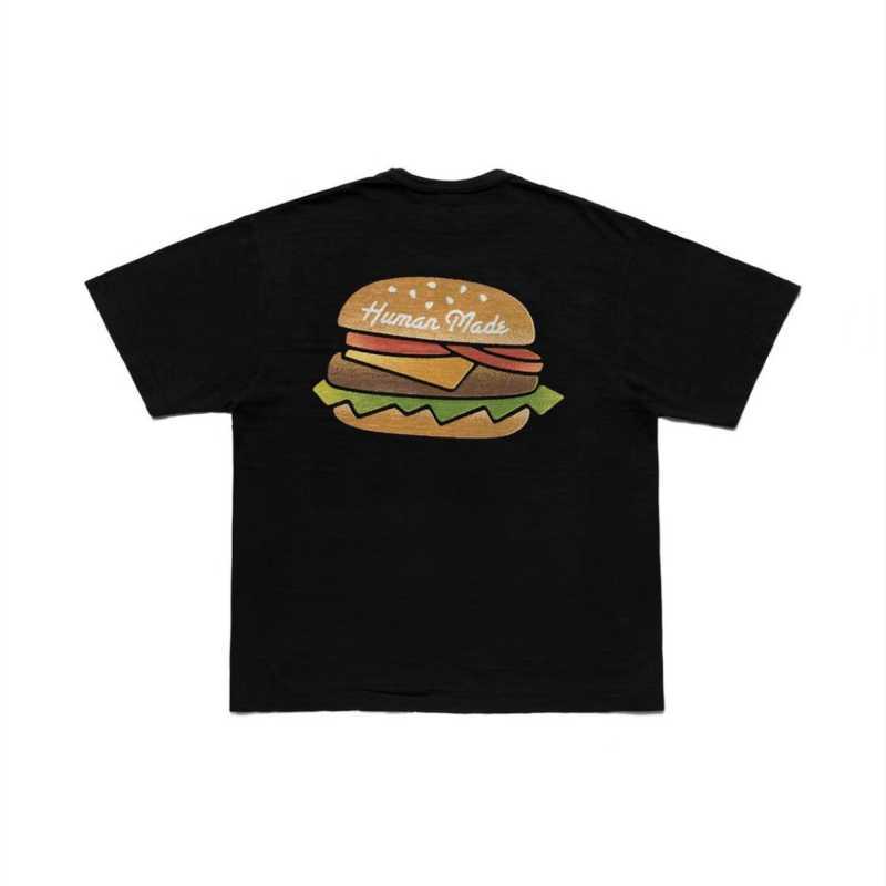 Men's T-Shirts Human made Nigo Japanese street fashion brand hamburger ham sand printed Bamboo Cotton Short Sleeve T-Shirt, White 225
Men's T-Shirts Human made Nigo Japanese street fashion brand hamburger ham sand printed Bamboo Cotton Short Sleeve T-Shirt, White 225