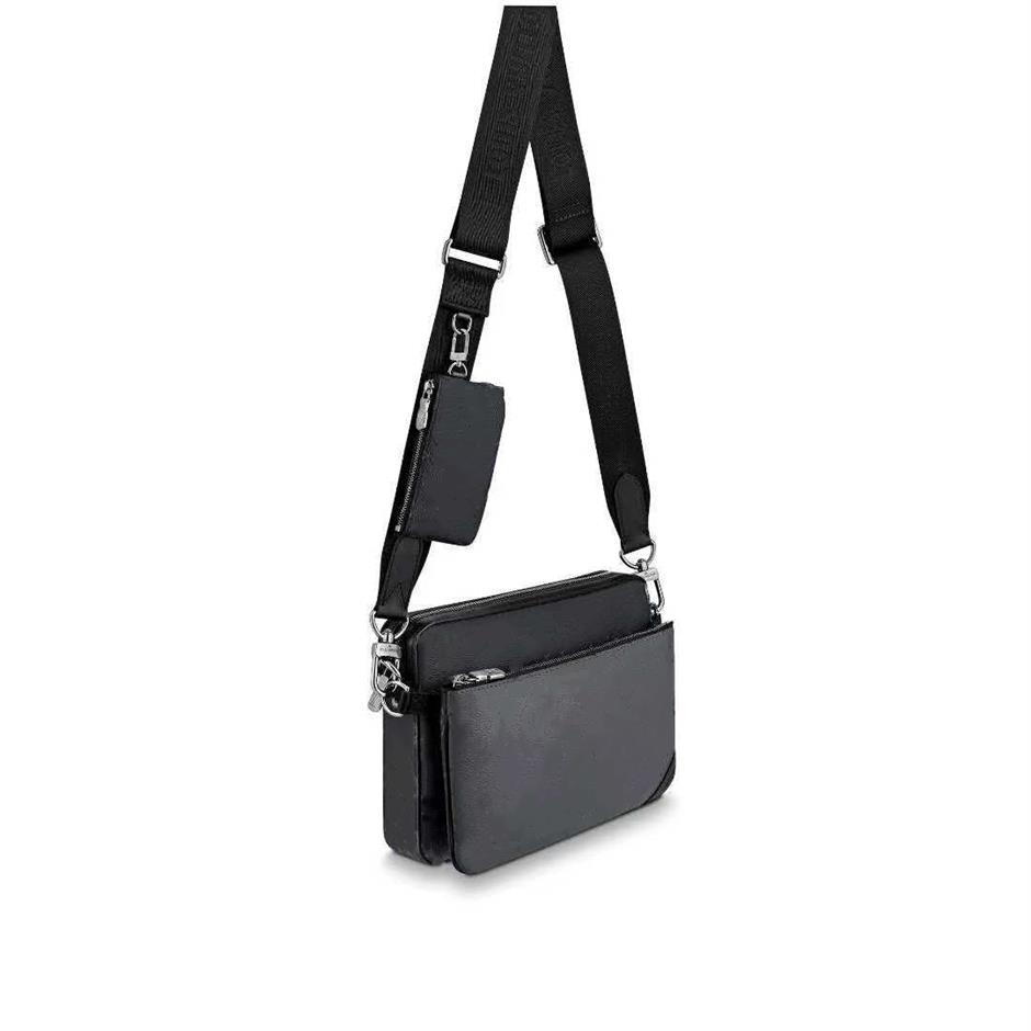 Genuine Leather Trio Messenger Bag Men Crossbody Shoulder Bags Luxury Designer Double-Sided Color 3pcs Wallet Purse2937, With logo
Genuine Leather Trio Messenger Bag Men Crossbody Shoulder Bags Luxury Designer Double-Sided Color 3pcs Wallet Purse2937, With logo