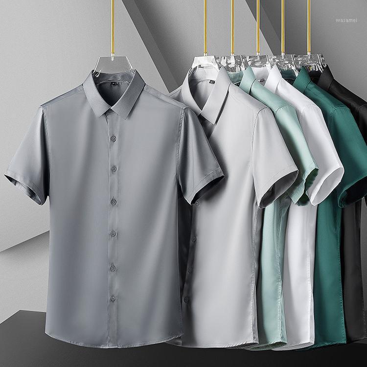 Men' Casual Shirts Ice Silk Shirt Business Summer Fashion Thin Solid Color Men Soft Camisa Hombre Clothing DI50CS, Black
Men' Casual Shirts Ice Silk Shirt Business Summer Fashion Thin Solid Color Men Soft Camisa Hombre Clothing DI50CS, Black
