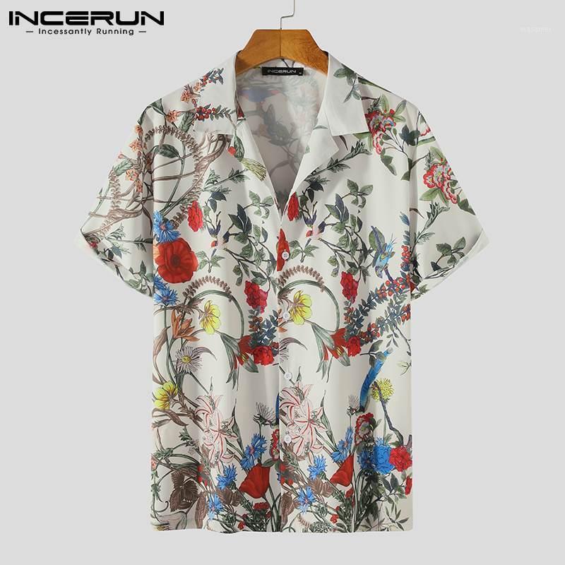 Men Hawaiian Shirt Printing Lapel Short Sleeve Vacation Shirts Clothing Streetwear Vintage Breathable Camisas INCERUN Men' Casual, Beige 
Men Hawaiian Shirt Printing Lapel Short Sleeve Vacation Shirts Clothing Streetwear Vintage Breathable Camisas INCERUN Men' Casual, Beige