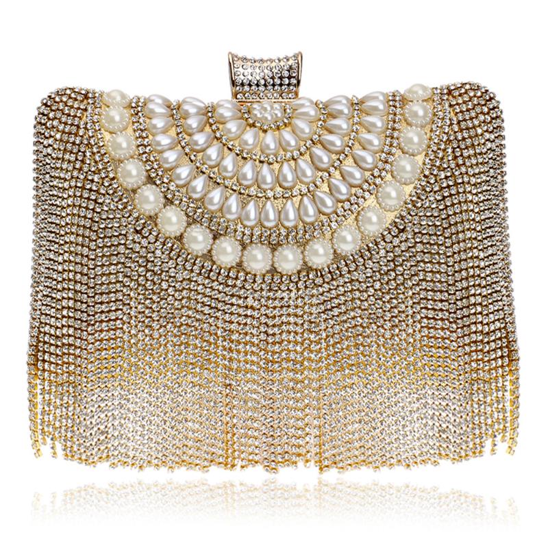 Evening Bags Tassel Rhinestones Women Diamonds Beaded Wedding Lady Handbags Metal Small Purse Messenger Bag YM1088Evening, Silver
Evening Bags Tassel Rhinestones Women Diamonds Beaded Wedding Lady Handbags Metal Small Purse Messenger Bag YM1088Evening, Silver