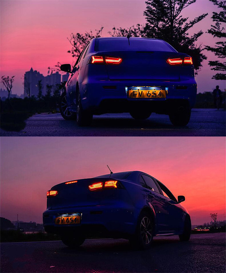 Tail Lamp For Mitsubishi Lancer LED Taillight 20 09-16 LED Taillights Rear turn Signal Dynamic Auto DRL Accessories