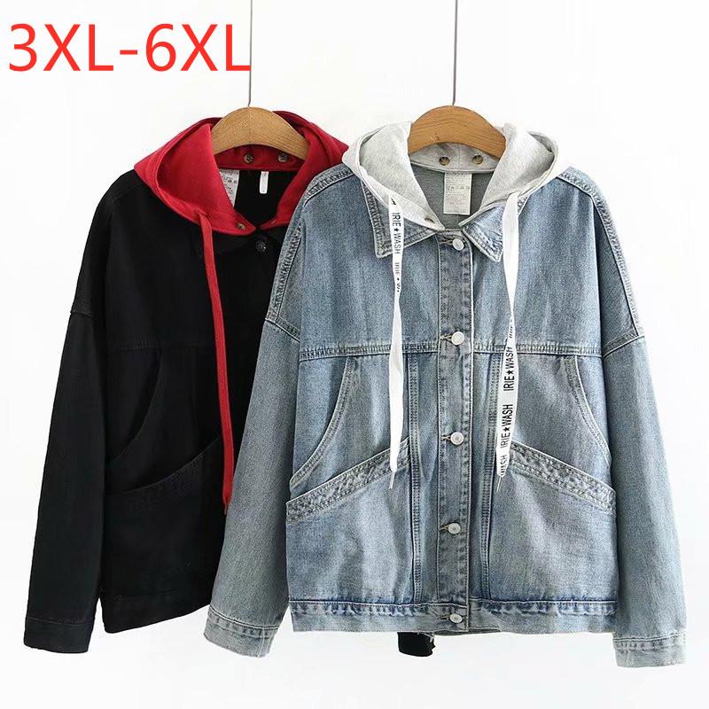 Women's Plus Size Outerwear & Coats Autumn Winter Women Clothing Jeanswear Jacket For Large Long Sleeve Loose Cotton Denim Coat 3XL 4XL 5XL, Black
Women's Plus Size Outerwear & Coats Autumn Winter Women Clothing Jeanswear Jacket For Large Long Sleeve Loose Cotton Denim Coat 3XL 4XL 5XL, Black