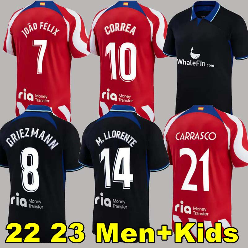 22 23 GRIEZMANN Soccer Jerseys SUAREZ JOAO FELIX 2021 2022 M.Llorente CORREA KOKE Camisetas de futbol LEMAR CARRASCO men kids kit Football Shirt AtLEtiCO MADriDs, 22 23 home +lfp adult
22 23 GRIEZMANN Soccer Jerseys SUAREZ JOAO FELIX 2021 2022 M.Llorente CORREA KOKE Camisetas de futbol LEMAR CARRASCO men kids kit Football Shirt AtLEtiCO MADriDs, 22 23 home +lfp adult