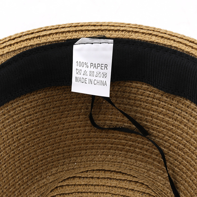 ummer Parentchild Beach Female Caual Panama Jazz Men gentleman 5.5cm brim Feather band traw cap boy un Hat 220613