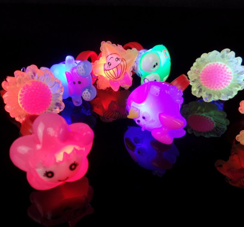 LED Light Up Rings Glow Party Favors Flashing Kids Prizes Box Toys Birthday Classroom Rewards Easter Theme Treasure Supplies6360893