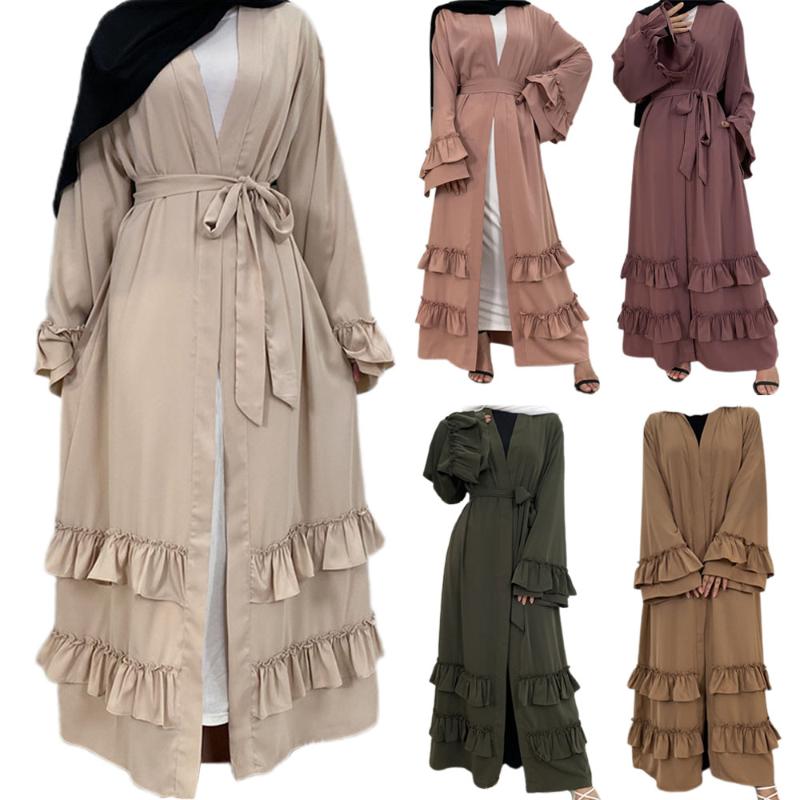 Ethnic Clothing Open Abaya Muslim Women Islamic Arab Kaftan Kimono Cardigan Middle East Ruffle Pakistani Dubai Turkey Solid Color FashionEth
Ethnic Clothing Open Abaya Muslim Women Islamic Arab Kaftan Kimono Cardigan Middle East Ruffle Pakistani Dubai Turkey Solid Color FashionEth