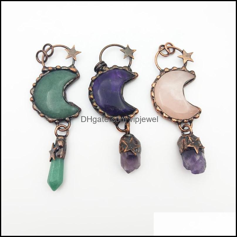 Pendant Necklaces Pendants Jewelry Antique Bronze Moon Shape Natural Gemstone Rose Quartz Green Adventur Dhn62 
Pendant Necklaces Pendants Jewelry Antique Bronze Moon Shape Natural Gemstone Rose Quartz Green Adventur Dhn62