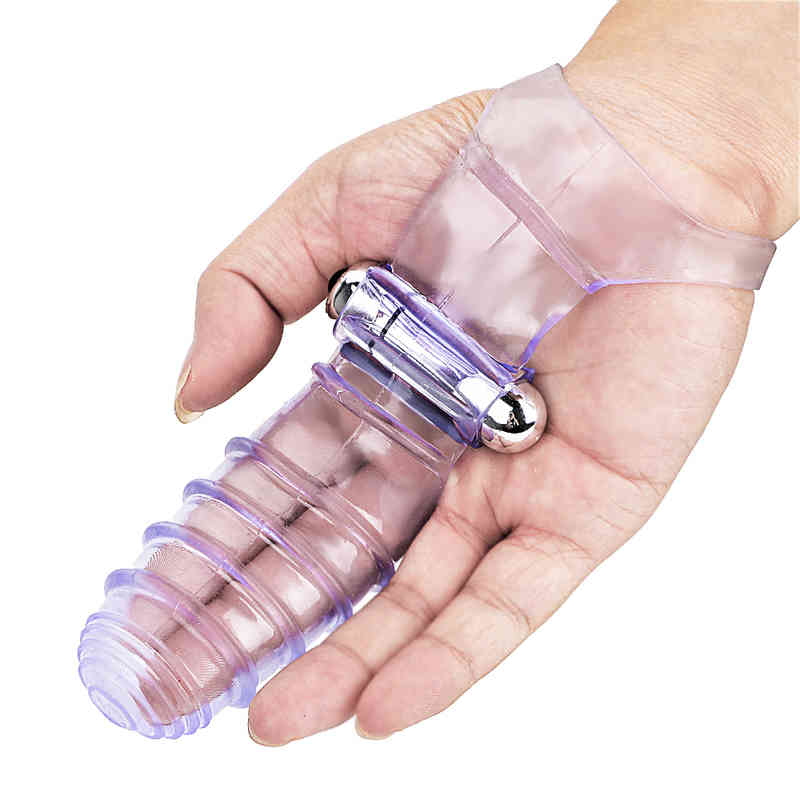 Massager Condom Sex Toy Finger Sleeve Vibrator g Spot Massage Clit Stimulate Female Masturbator Toys for Women Lesbian Orgasm Adult Products