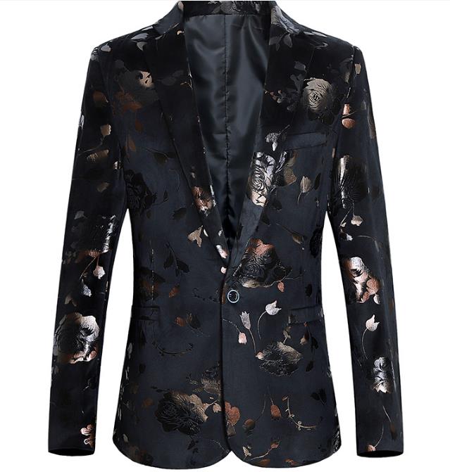 Men's Suits & Blazers Two-color Rose Gold Stamp Men Costumes Slim Fit Nightclub Dress Tuxedo Casual Stage Show Singer Jacket Suit, Black
Men's Suits & Blazers Two-color Rose Gold Stamp Men Costumes Slim Fit Nightclub Dress Tuxedo Casual Stage Show Singer Jacket Suit, Black