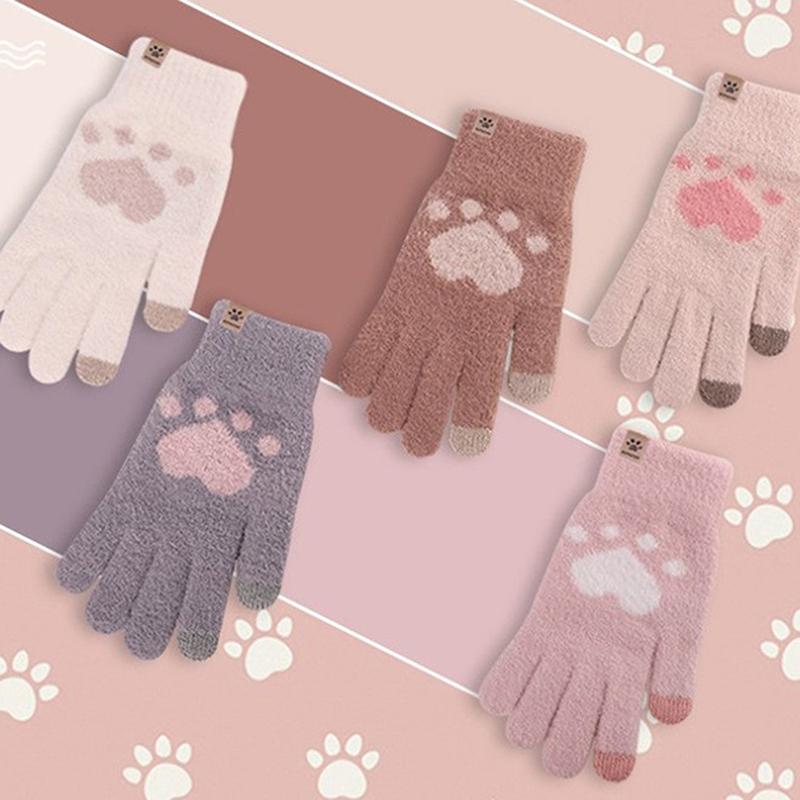 Five Fingers Gloves 1Pair Autumn Winter Women's Touchscreen Cat Pattern Warm Split Finger Windproof/Warmth/TouchScreen Knitted GlaveGirl
Five Fingers Gloves 1Pair Autumn Winter Women's Touchscreen Cat Pattern Warm Split Finger Windproof/Warmth/TouchScreen Knitted GlaveGirl