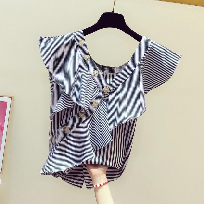 Women' Blouses & Shirts Women' Shirt Summer Blouse Fashion Irregular Flounced Sleeveless V-neck Pullover Girls Students Tops BlusasWom, Dark blue
Women' Blouses & Shirts Women' Shirt Summer Blouse Fashion Irregular Flounced Sleeveless V-neck Pullover Girls Students Tops BlusasWom, Dark blue