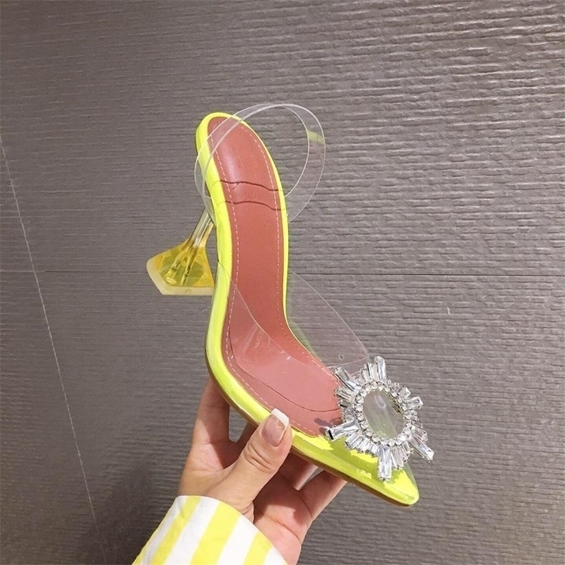 Yellow PVC Transparent Women Crystal Pointy Toe High Heels Shoes Woman Perspex Spike Heel Back Strap Pumps Sandals Y200323, Yellow green
Yellow PVC Transparent Women Crystal Pointy Toe High Heels Shoes Woman Perspex Spike Heel Back Strap Pumps Sandals Y200323, Yellow green