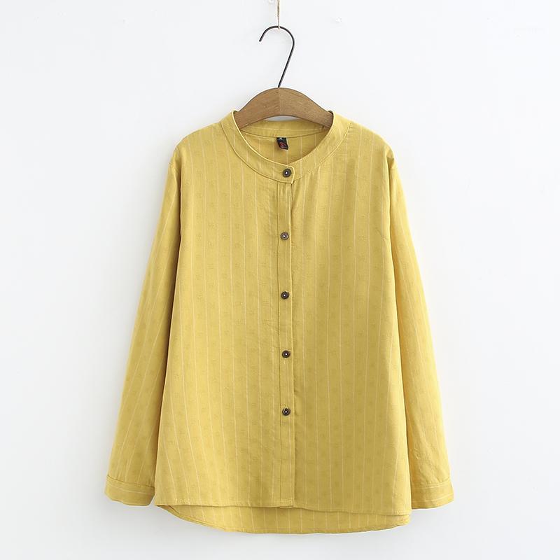 Women's Blouses & Shirts 2022 Spring Full Sleeve Stripe Shirt Blouse Mid-Long Single-breasted Plus Size Loose Casual Thin Coat Tops, Yellow
Women's Blouses & Shirts 2022 Spring Full Sleeve Stripe Shirt Blouse Mid-Long Single-breasted Plus Size Loose Casual Thin Coat Tops, Yellow