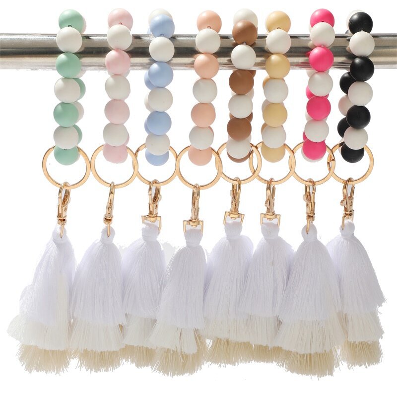Bead Wood Bracelet Jewelry Silicone Beaded Tassel Beaded Keychains Colorful Fringe Bracelets Bangle Wrist Key Ring Pendant Bag Accessories BB7971
Bead Wood Bracelet Jewelry Silicone Beaded Tassel Beaded Keychains Colorful Fringe Bracelets Bangle Wrist Key Ring Pendant Bag Accessories BB7971