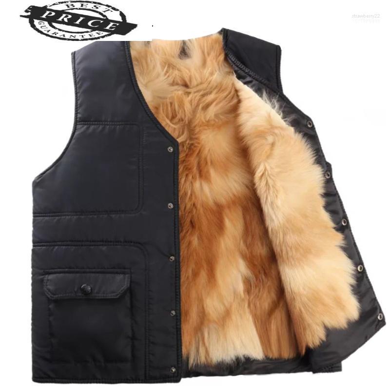 Men's Vests Vest Real Winter Fur Jackets Thicken Keep Warm Cotton High Quality Plus-size Coat 224481 Stra22, Black
Men's Vests Vest Real Winter Fur Jackets Thicken Keep Warm Cotton High Quality Plus-size Coat 224481 Stra22, Black