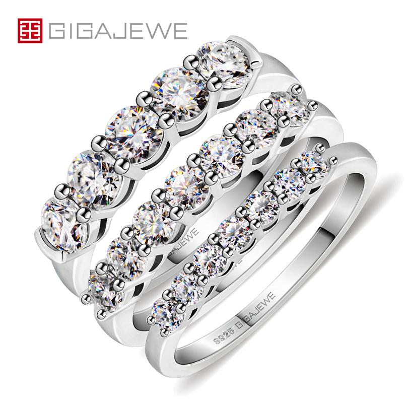 GIGAJEWE Christmas Gift Total 0.3/0.7/1.5/ct 2.3/3/4mm Round Cut Ring D VVS1 Moissanite 925 Silver Rings GMSR-028258j
GIGAJEWE Christmas Gift Total 0.3/0.7/1.5/ct 2.3/3/4mm Round Cut Ring D VVS1 Moissanite 925 Silver Rings GMSR-028258j