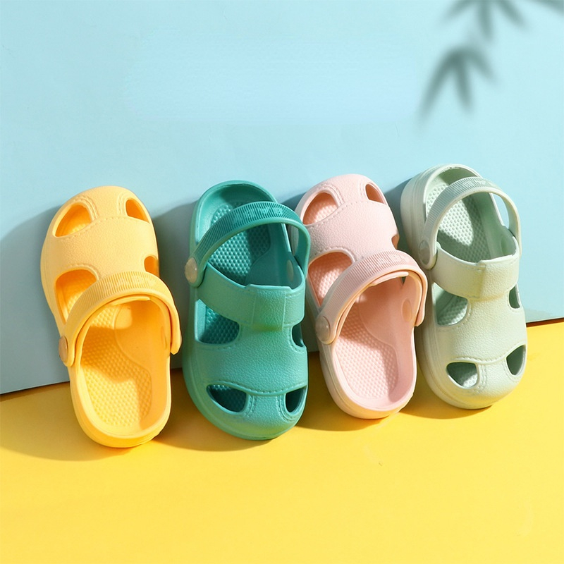 Baby Shoes Summer Hole NonSlip Soft Floor Toddler Sandals Boys Girl Kids Casual Candy Color Roman Beach Slippers 220621