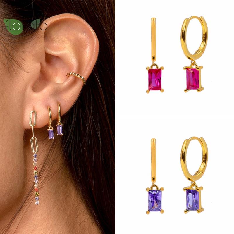 Hoop & Huggie Sterling Silver Needle Colorful Geometric Pendant Earrings For Women Wedding Premium Luxury Jewelry GiftsHoop
Hoop & Huggie Sterling Silver Needle Colorful Geometric Pendant Earrings For Women Wedding Premium Luxury Jewelry GiftsHoop