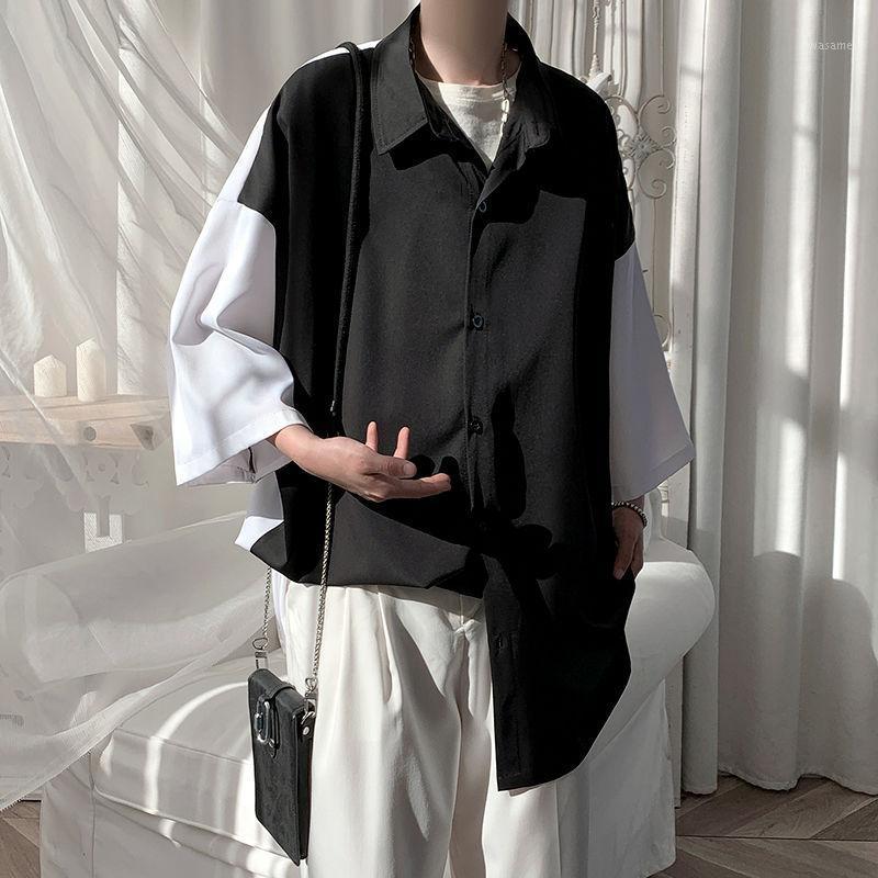 Men's Casual Shirts Summer Short-sleeved Shirt Fashion Hit Color Oversize Men Streetwear Korean Loose Dress Mens -3XL, Black
Men's Casual Shirts Summer Short-sleeved Shirt Fashion Hit Color Oversize Men Streetwear Korean Loose Dress Mens -3XL, Black