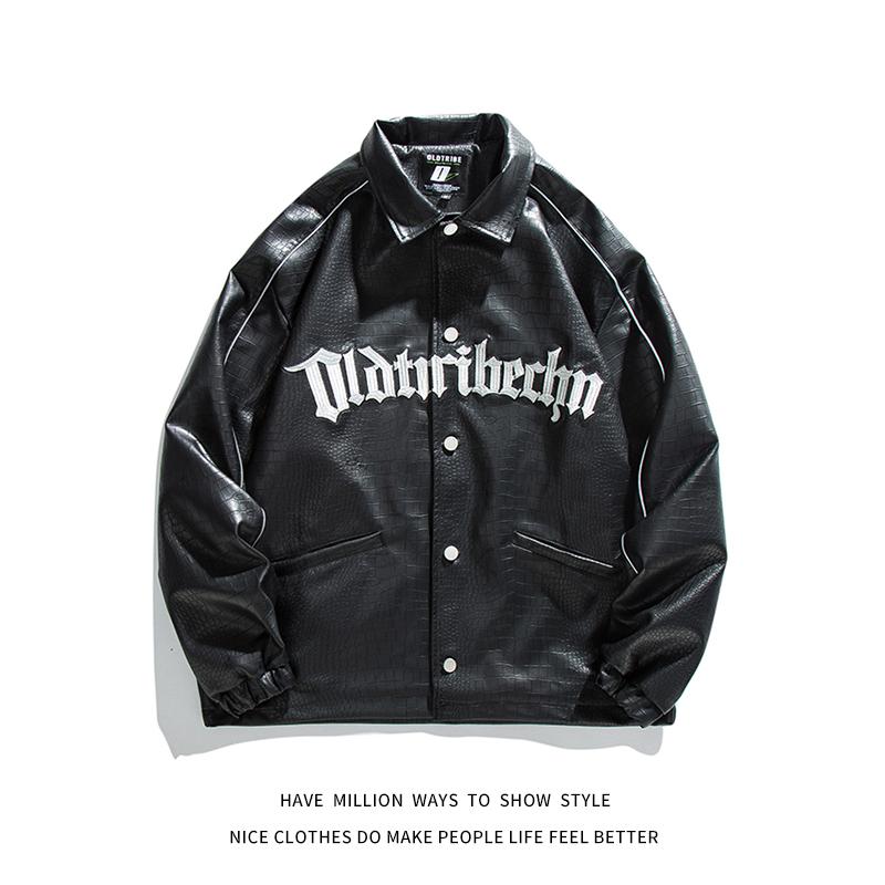 Men's Jackets Arrival Crocodile Skin Like PU Leather Motorcycle Jacket Unisex Rock Star Men Bomber Coat Women Oversize Spring Autumn Chic, Beige
Men's Jackets Arrival Crocodile Skin Like PU Leather Motorcycle Jacket Unisex Rock Star Men Bomber Coat Women Oversize Spring Autumn Chic, Beige