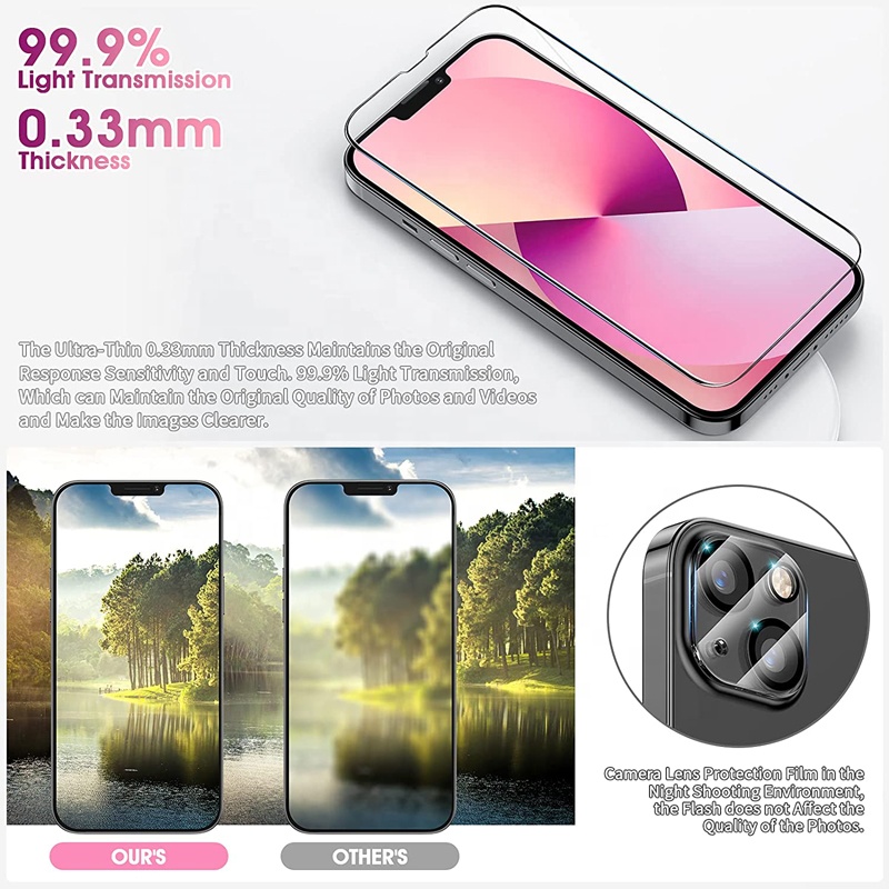 9H 2.5D Clear Tempered Glass Phone Screen Film Protector For iPhone 17 Air 16e 16 15 14 13 12 11 Pro Max 8 7 6 Plus iPhone16 0.3mm Glass With Retail P