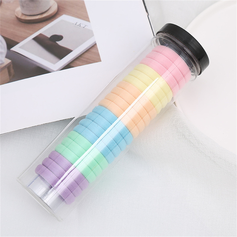 20 Pcs/Set Women Girls Colors Soft Scrunchies Elastic Hair Band 4CM Lady Lovely Solid Rubber Bands Female Hair Accessories 0615