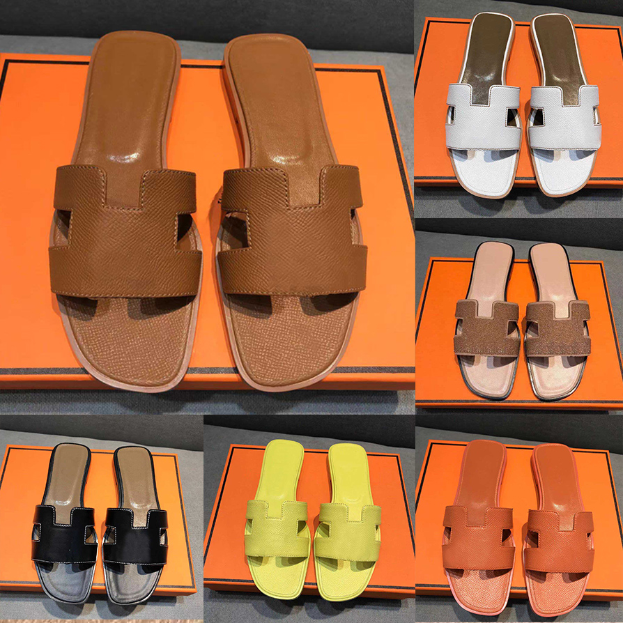 Designer H Slippers Fashion Leather Sandals Summer Oran Slides Ladies Beach Sandal Party Wedding Slipper With Box, Color 9
Designer H Slippers Fashion Leather Sandals Summer Oran Slides Ladies Beach Sandal Party Wedding Slipper With Box, Color 9
