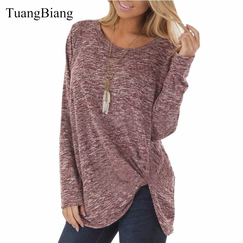 Women clothing Loose O Neck tshirt long Sleeve Solid color twist Tee Shirts Ladies Winter Cotton Tops Camiseta Feminina Y200109, Burgundy
Women clothing Loose O Neck tshirt long Sleeve Solid color twist Tee Shirts Ladies Winter Cotton Tops Camiseta Feminina Y200109, Burgundy