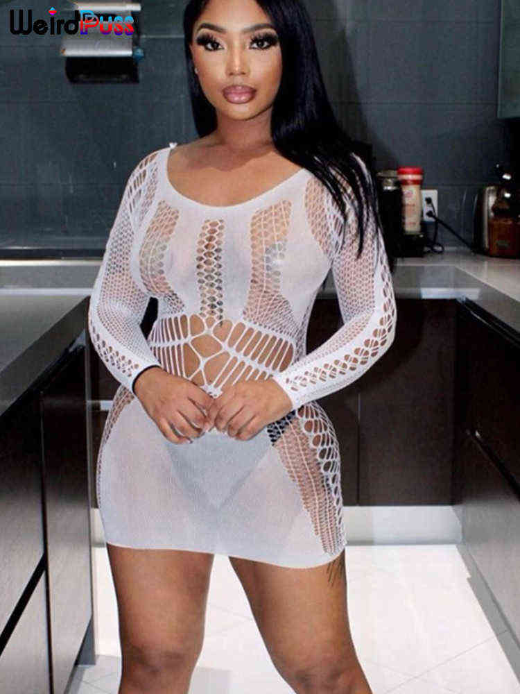 Weird Puss Hollow Out Sexy Dress Women Midnight Party Dresses Round Neck Off Shoulder Solid Stretchy Skinny Bodycon Clubwear Y220401, Red 
Weird Puss Hollow Out Sexy Dress Women Midnight Party Dresses Round Neck Off Shoulder Solid Stretchy Skinny Bodycon Clubwear Y220401, Red