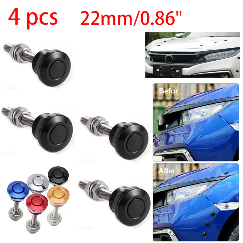 22mm 4pcs Universal Car Push Button Bonnet Hood Pin Lock Clip Kit Quick Release Sexy Engine Bonnets Accessories Styling
22mm 4pcs Universal Car Push Button Bonnet Hood Pin Lock Clip Kit Quick Release Sexy Engine Bonnets Accessories Styling