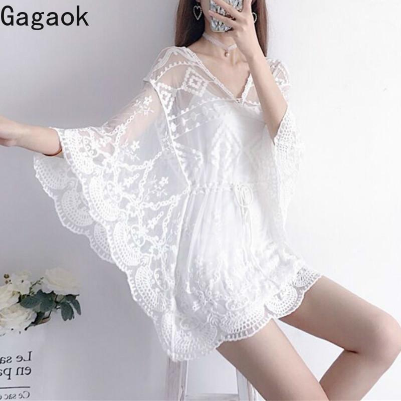 Gagaok Women Japan Style Long Blouse Spring Autumn Solid V-Neck Batwing Sleeve Sashes Lace Slim Sweet Fashion Pullover Tops Women's Blouses, White
Gagaok Women Japan Style Long Blouse Spring Autumn Solid V-Neck Batwing Sleeve Sashes Lace Slim Sweet Fashion Pullover Tops Women's Blouses, White