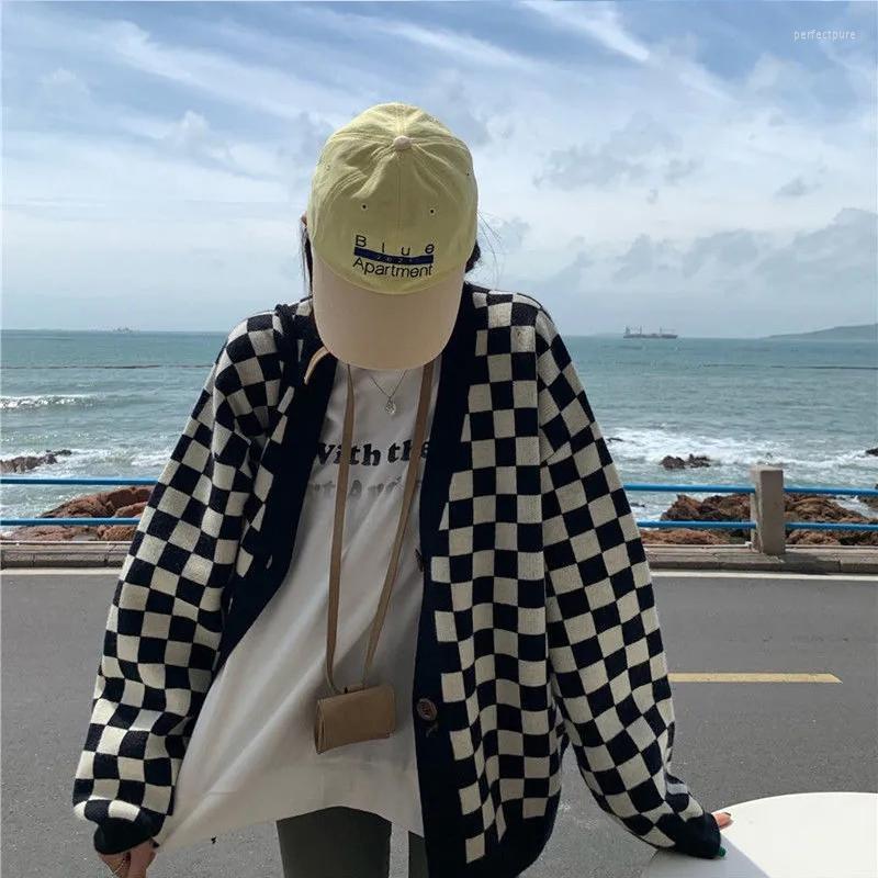 Women's Knits & Tees Chessboard Cardigan Women Sweater Korean Single Breasted Knitted Garment Loose Oversized Jumper Plaid Casual Fashion Pe, Black vest
Women's Knits & Tees Chessboard Cardigan Women Sweater Korean Single Breasted Knitted Garment Loose Oversized Jumper Plaid Casual Fashion Pe, Black vest