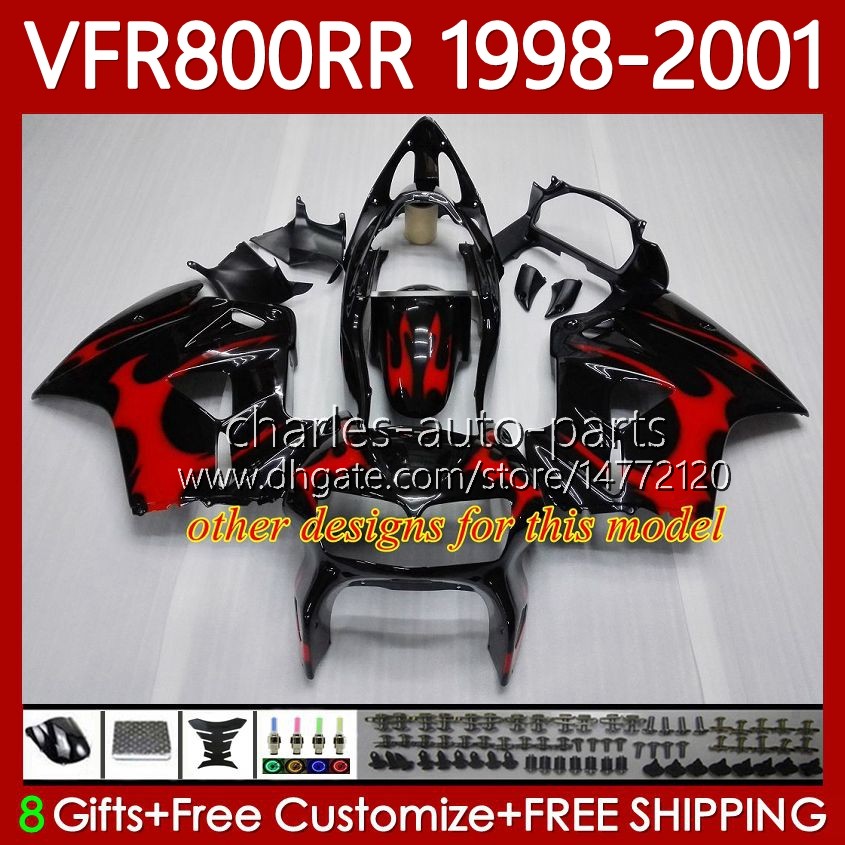 Bodywork For HONDA VFR800RR Interceptor VFR 800RR 800 CC RR Repsol Silvery 98-01 Body 128No.7 800CC VFR-800 VFR800 RR 98 99 00 01 VFR800R 1998 1999 20