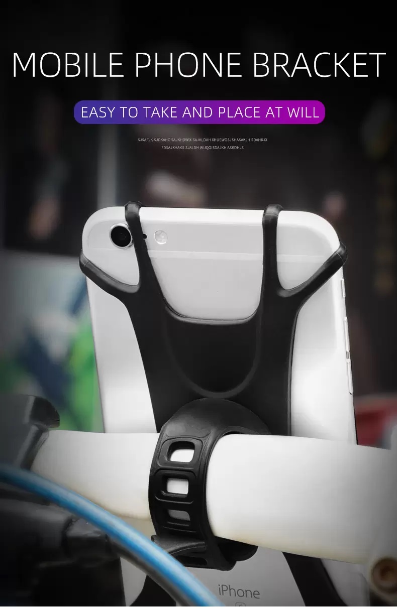 Flexible Bicycle Smartphone Holder 360 Rotation Silicone Bike Motorbike Mount Mobile Phone Accessories Holder