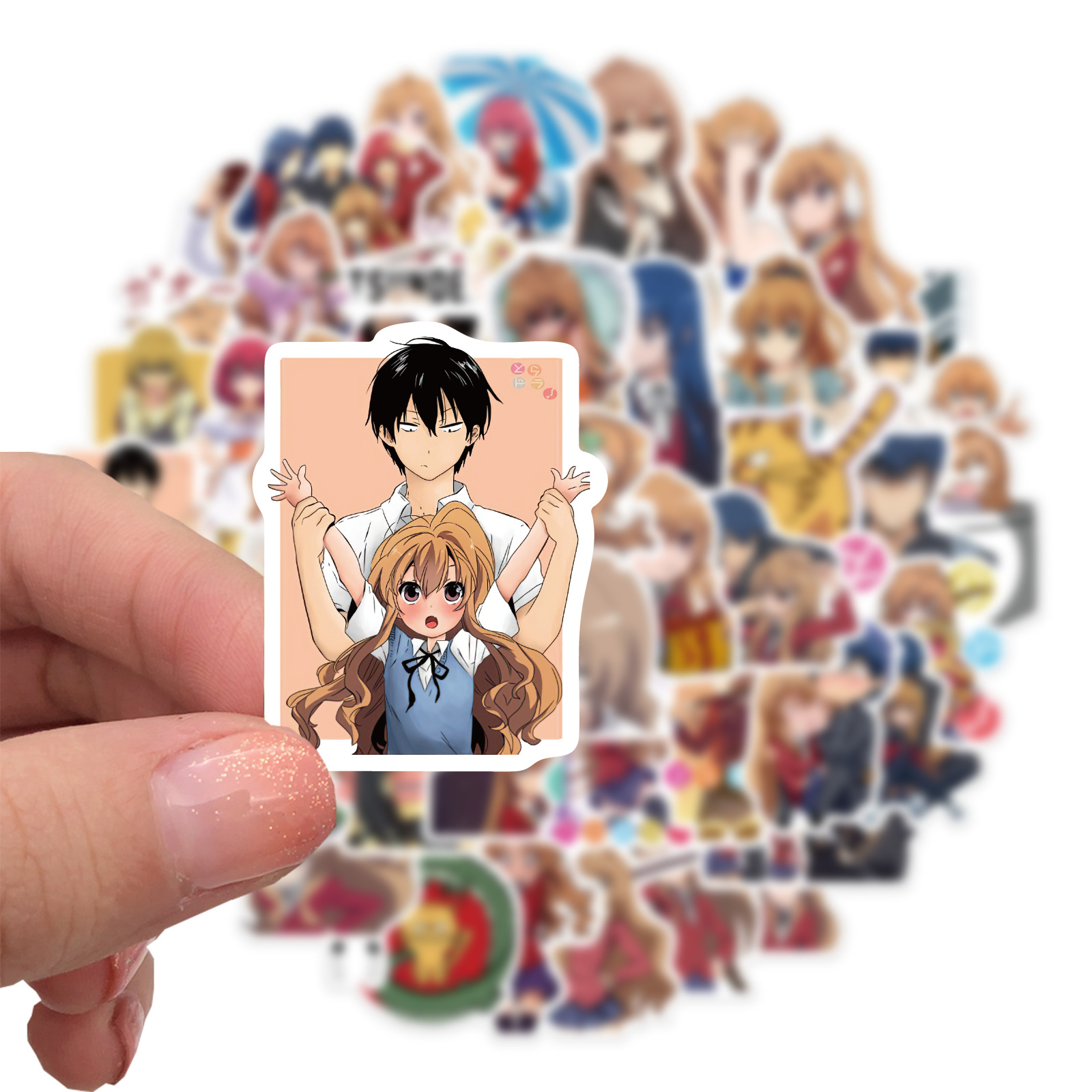 50Pcs Japanese Anime Tiger Dragon Sticker Toradora Stickers Graffiti Kids Toy Skateboard car Motorcycle Bicycle Sticker Decals Wholesale