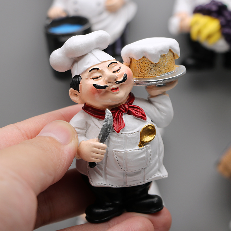 restaurant chef refrigerator pasted bread master 3d fridge magnet magnetic refrigerator pasted handmade collection great chefs