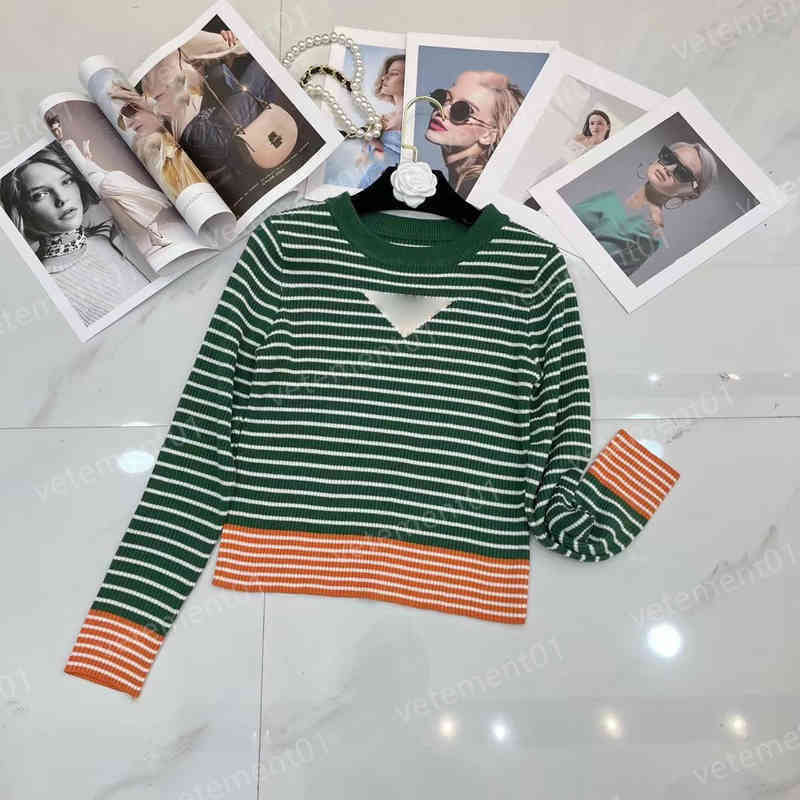 Fashion Womens Sweaters Striped Patchwork Fall Top Cotton Stretch Crew Neck Long Sleeve Sweater Luxury Brand Designer Sweaters Women Clothes 0912
Fashion Womens Sweaters Striped Patchwork Fall Top Cotton Stretch Crew Neck Long Sleeve Sweater Luxury Brand Designer Sweaters Women Clothes 0912