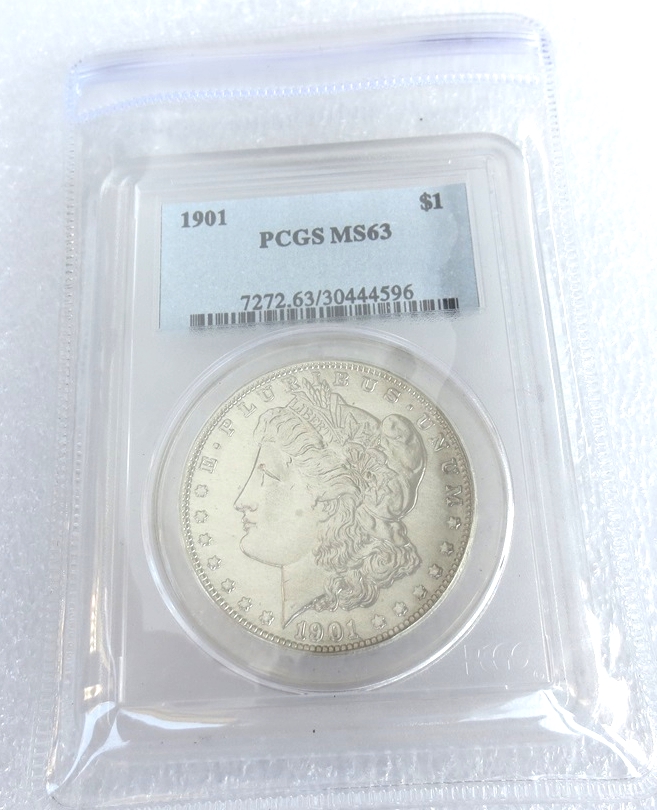 US Coin 1901 MS63 Morgan Dollar Craft Silver Coins Currency Senior Transparent Box