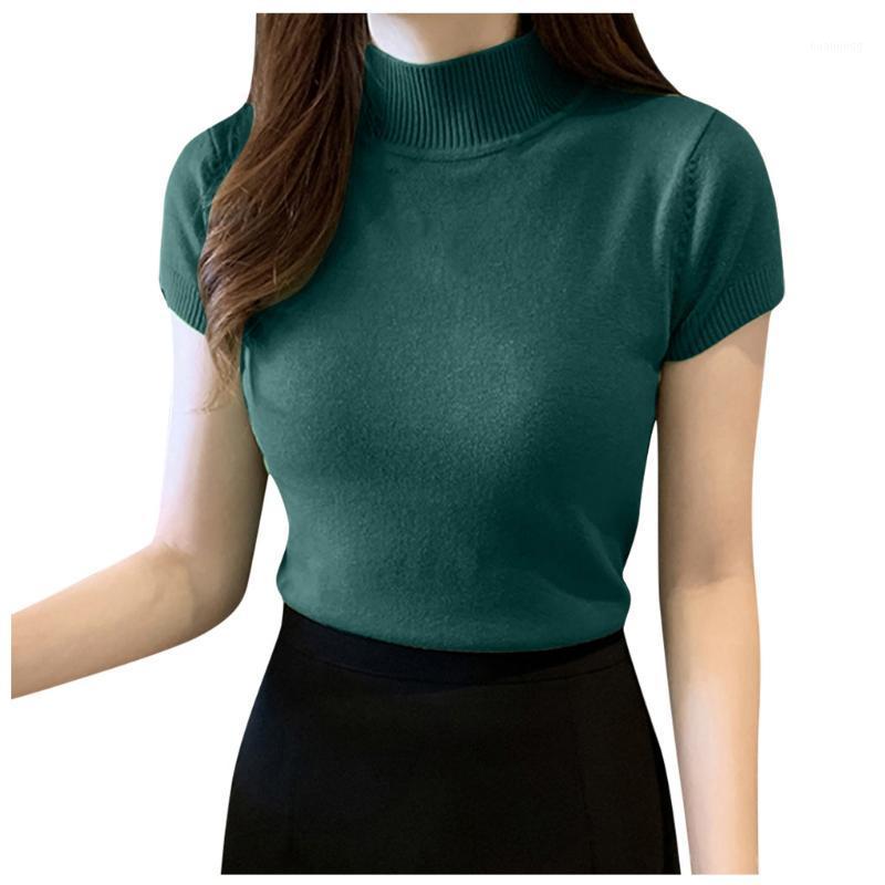 Women's Blouses & Shirts Women Knitted Blouse Top Fashion Solid Color Slim Short Sleeve Casual Turtleneck Clothing Blusas #30, Army green
Women's Blouses & Shirts Women Knitted Blouse Top Fashion Solid Color Slim Short Sleeve Casual Turtleneck Clothing Blusas #30, Army green