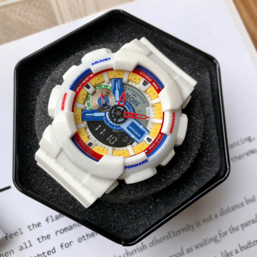 Full-featured Wrist watches LED Dual Display Men Women Luxury Royal Oak Electronic Analog Digital Ladies Waterproof Clock