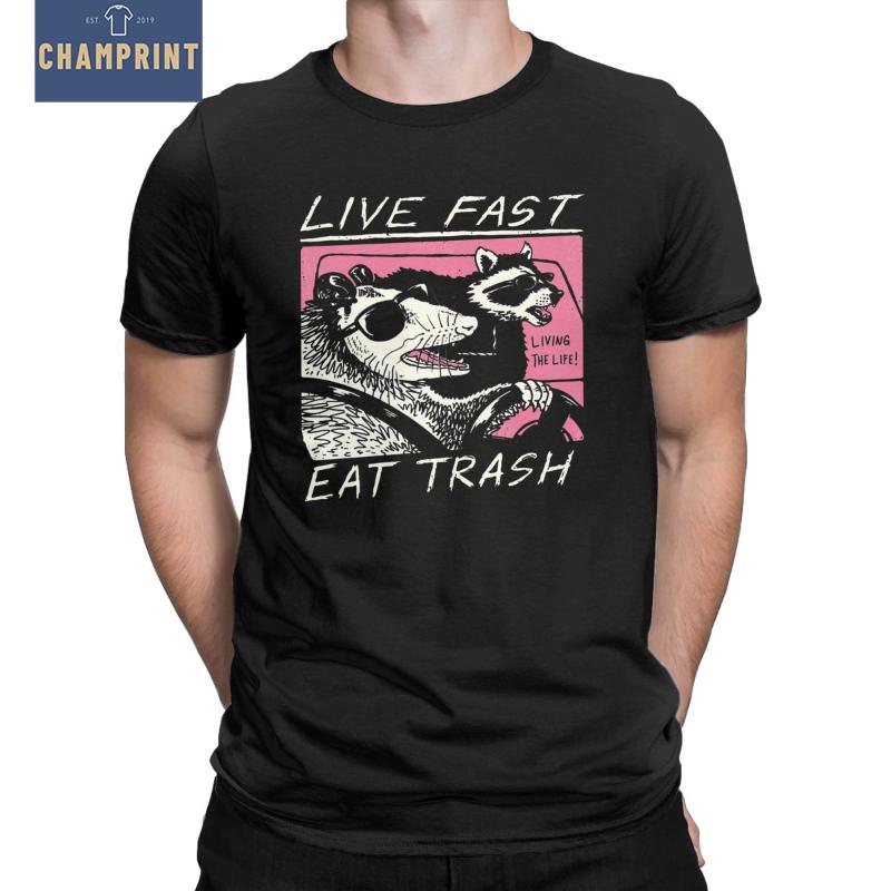 Men' T-Shirts Raccoon Live Fast Eat Trash T Shirts Pure Cotton Clothes Casual Short Sleeve O Neck Tees Graphic Printed T-ShirtsMen, Black
Men' T-Shirts Raccoon Live Fast Eat Trash T Shirts Pure Cotton Clothes Casual Short Sleeve O Neck Tees Graphic Printed T-ShirtsMen, Black
