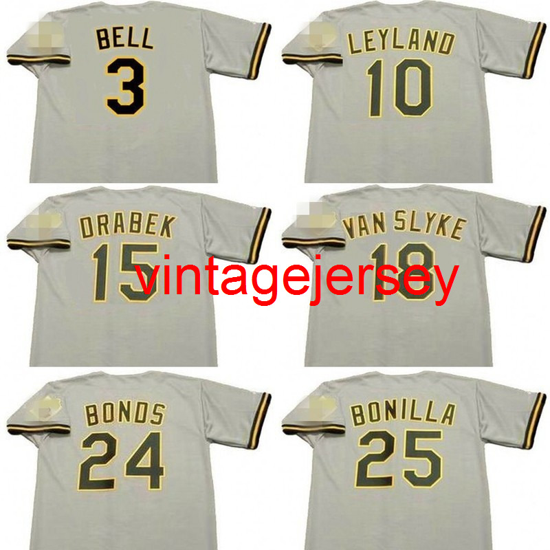 Men 3 JAY BELL 10 JIM LEYLAND 15 DOUG DRABEK 18 ANDY VAN SLYKE 24 BARRY BONDS 25 BOBBY BONILLA 1992 Baseball Jersey
Men 3 JAY BELL 10 JIM LEYLAND 15 DOUG DRABEK 18 ANDY VAN SLYKE 24 BARRY BONDS 25 BOBBY BONILLA 1992 Baseball Jersey