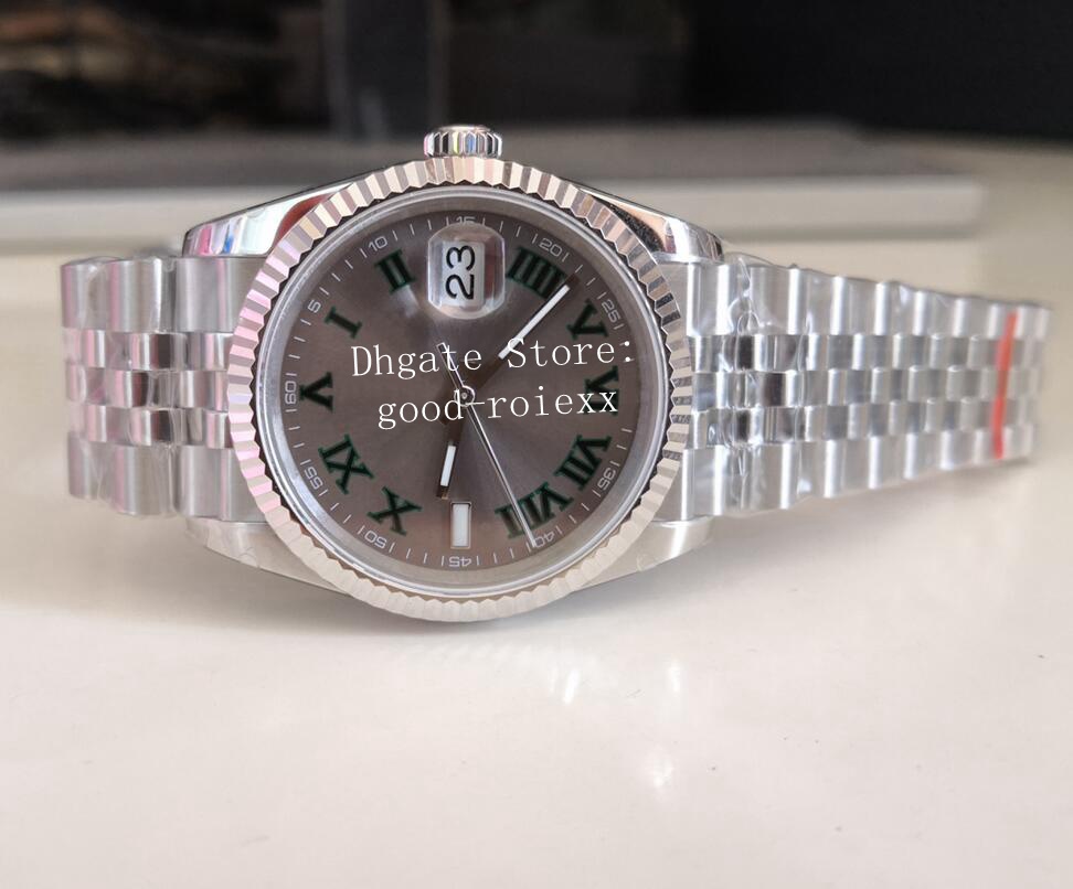 36mm Unisex Watches Men's Watch Ladies Women's Automatic 2813 BP Factory Olive Green Palm Leaf Dial 126234 Wimbledon Mother Of Pearl 126200 BPF Jubilee Wristwatches